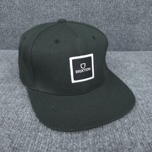 Brixton Hat Cap Snap Back Black Adjustable Skater Patch Skate Streetwear Mens